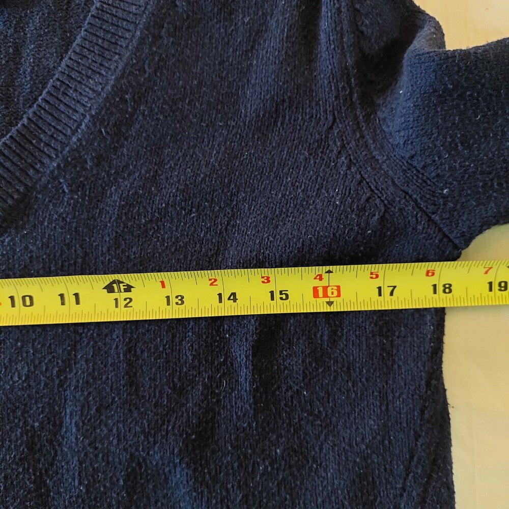 Banana Republic Navy Cotton Blend Oversized Sweater, XS - Picture 4 of 7